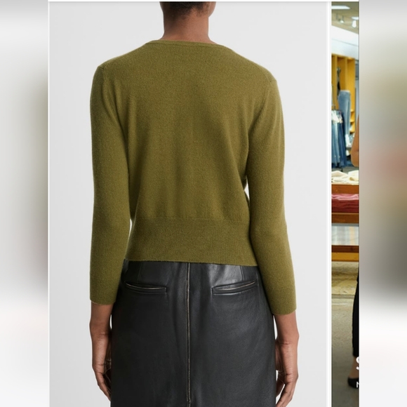 $325 vince imitation pearl button wool and cashmere blend cardigan208 - Picture 4 of 4